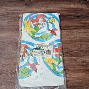 Vintage Disney The Little Mermaid Beach Table Cover 54" x 96" Paper Ariel